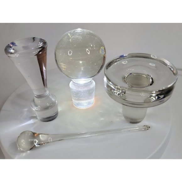 MCM glass decanter bottle stopper set of 4 barware wine stopper stirrer 4 pcs